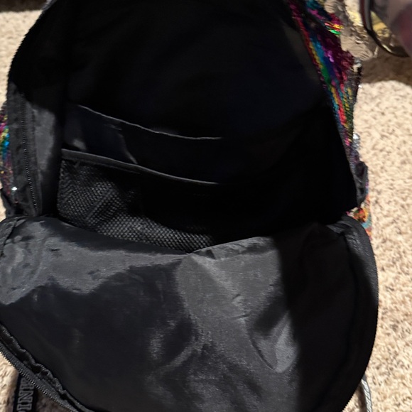 PINK Victoria’s Secret multicolored flip sequins backpack with 3 large openings - Picture 8 of 10